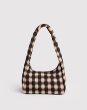 Charger l'image dans la galerie, Small Nylon Meringue Bag | Blurred Gingham Brown