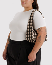 Charger l'image dans la galerie, Small Nylon Meringue Bag | Blurred Gingham Brown