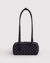 Load image into Gallery viewer, Small Nylon Bowler Bag | Black and Blue Micro Dot