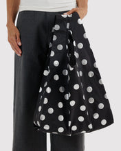 Load image into Gallery viewer, Standard Baggu | Silver Metallic Polka