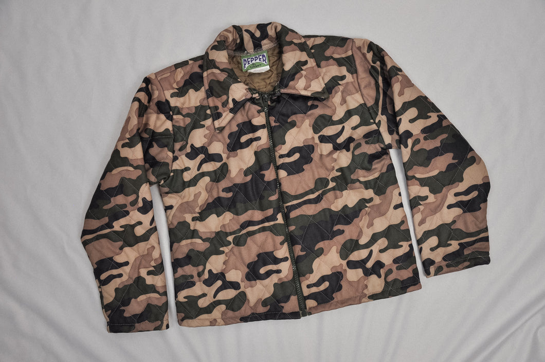 Quilted Camo Jacket | Size Youth Medium
