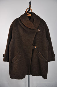 Vintage Boucle Wool Coat | Size M/L
