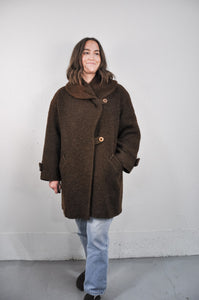 Vintage Boucle Wool Coat | Size M/L