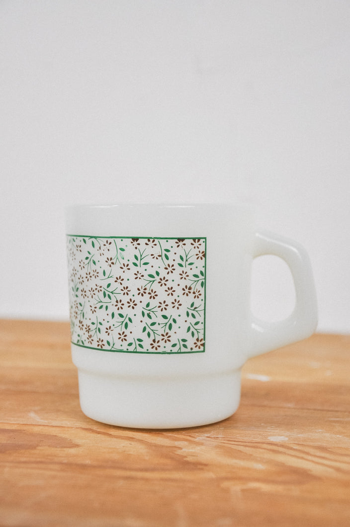 Termocrisa Milk Glass Floral Mug