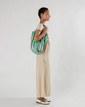 Load image into Gallery viewer, Standard Baggu | Pink Green Awning Stripe