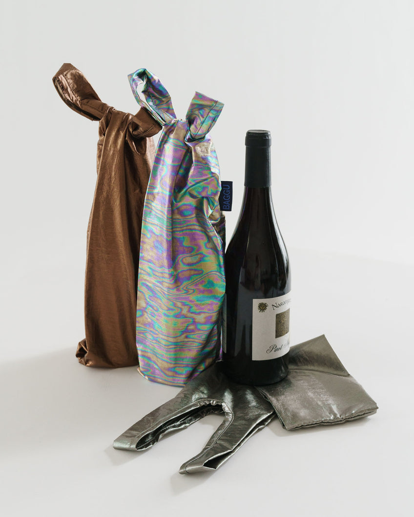 Baggu Reusable Wine Bag | Metallics